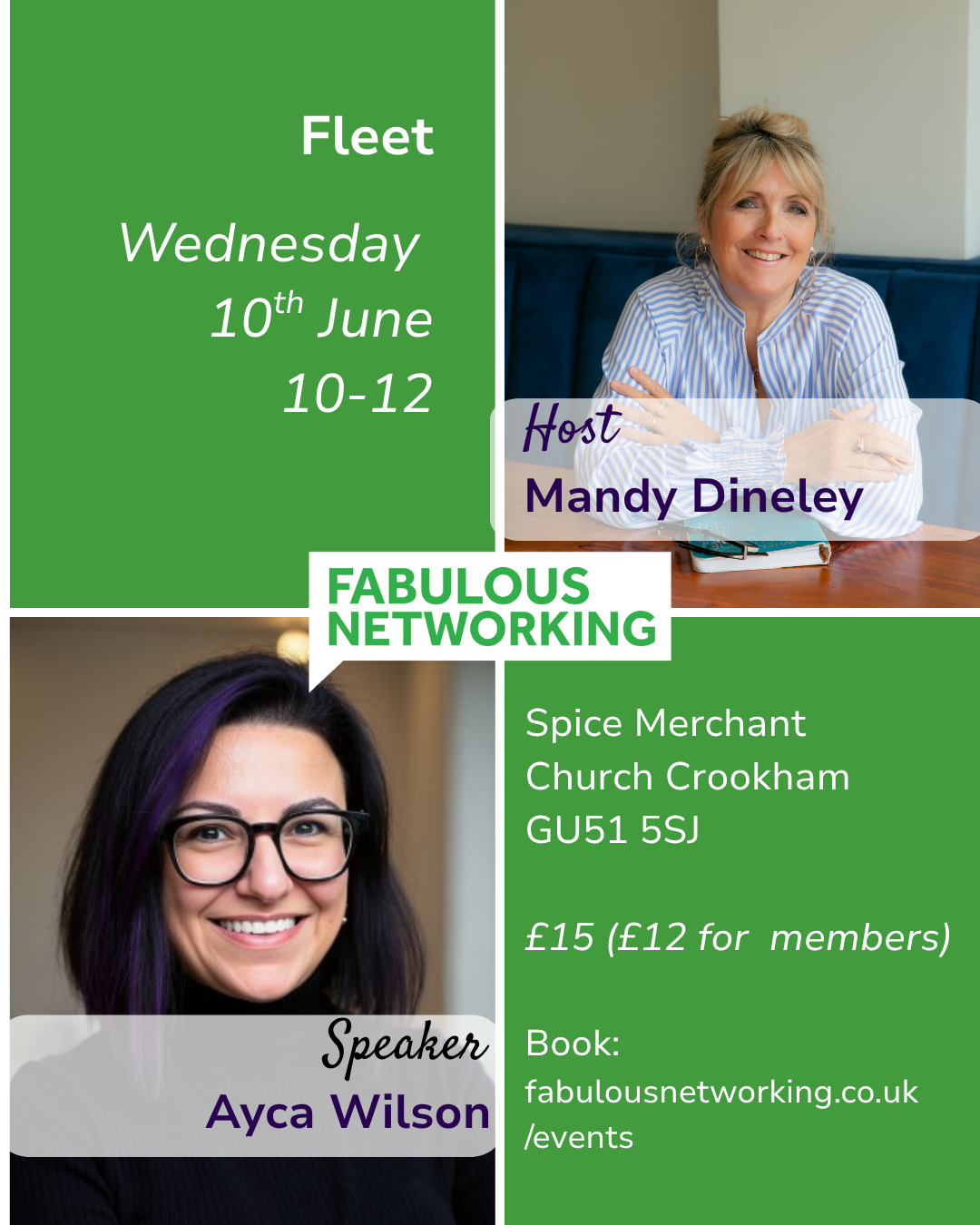Publicity image Fabulous Networking Fleet 10th June 2026
